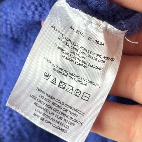 Moth by Anthropologie Oversized Purple/Blue Long Sleeve Cozy Cardigan SIZE XS - Picture 9 of 10